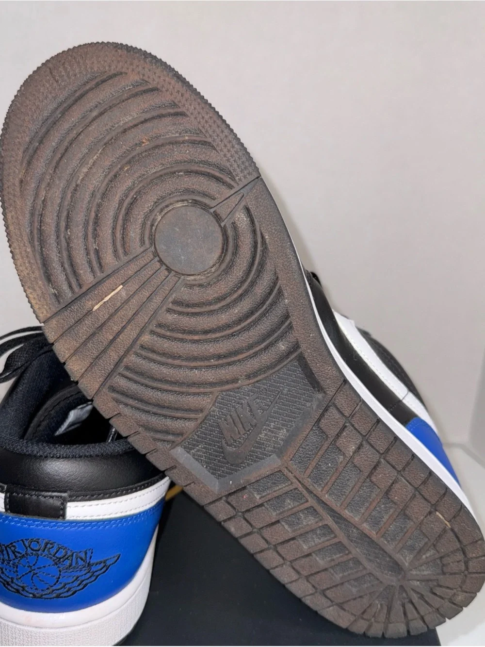 Jordan Men’s Low-Top Sneakers - Black / Blue / White 9.5